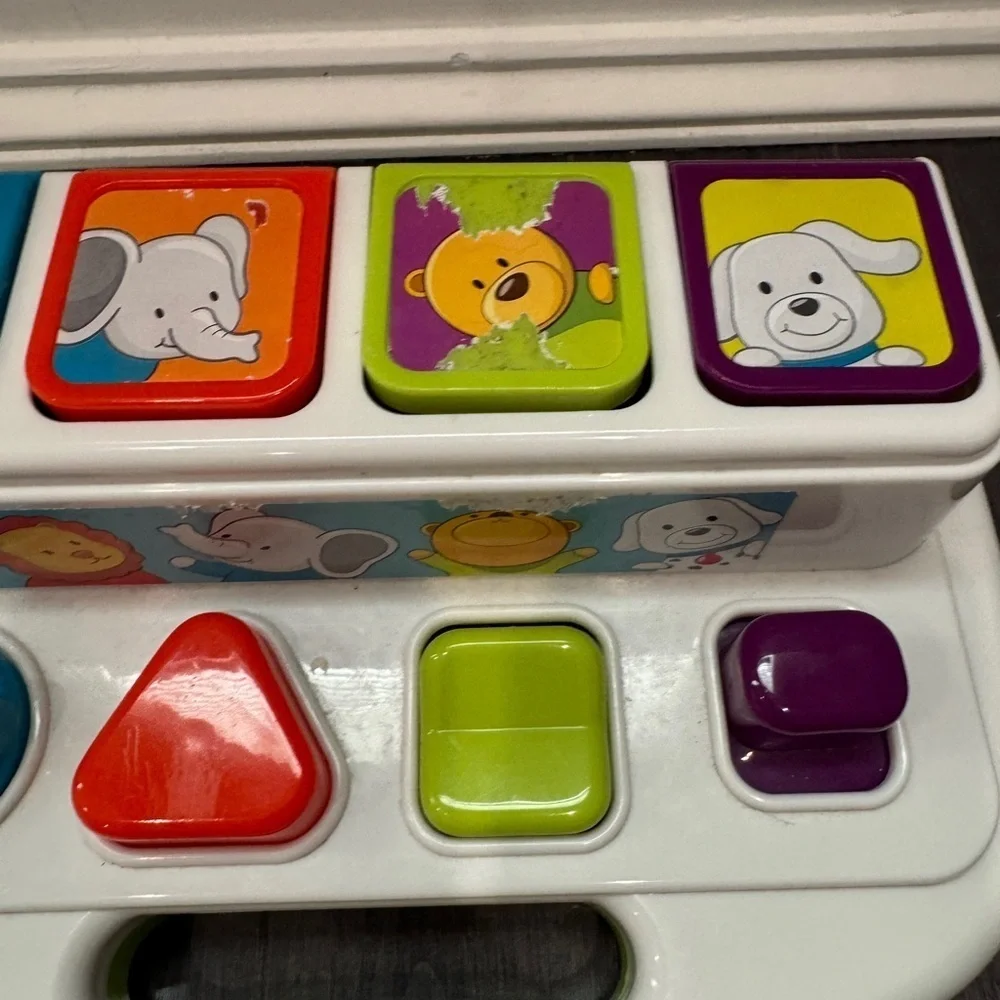 Battat Interactive Animal Pop-Up Toy with Colorful Buttons Infant Baby Toddler